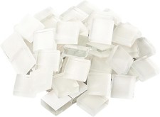 Mosaic Tiles 225 Pieces / 200 g Pack of Crystal Glass 1x1cm, White