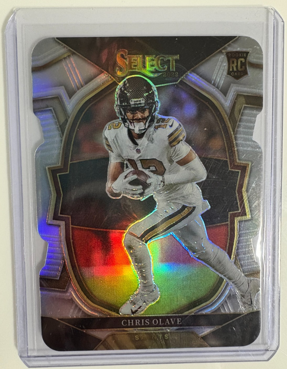 2022 Panini Select Chris Olave Silver Prizm Die Cut Rookie RC #30 Saints