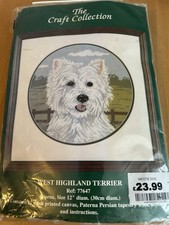 The Craft Collection West Highland Terrier  Westie Dog Cross Stitch Kit - Unused