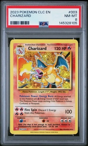 2023 POKEMON CLC-CLASSIC CHARIZARD & HO-OH EX DECK #003 CHARIZARD PSA 8