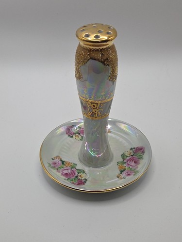 Vintage Limoges China Porzellan Hutnadel Halter mit 10 Hutnadeln - Bild 9 von 12