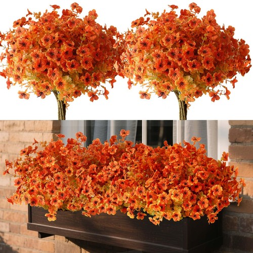 20 paquetes de flores artificiales de otoño para mamás falsas para decoración de exteriores, imitación de plata... - Imagen 1 de 8