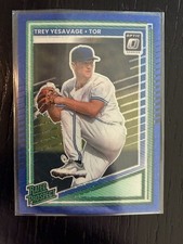 2025 Panini Donruss  Rated Prospects Trey Yesavage #163 Blue Velocity Prizm (RC)