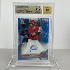 2022 Bowman - Chrome Prospect Autographs Edgar Quero #CPA-EQ Blue Refractor /150