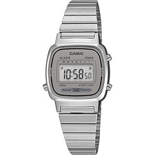 CASIO LA670WA-7 Women's Silver Digital Watch Gray Dial Timer Alarm Japan New