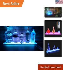 Color-Changing LED Bar Shelf – 23 5/8” Liquor Rack for Elegant Home Entertaining