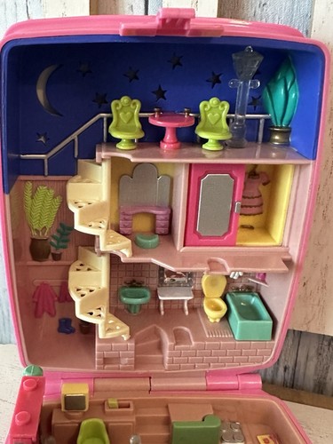 1994 Vintage Bluebird Toys Polly Pocket Starbright Dinner Party Compact Figures - Picture 5 of 9