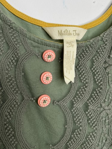 Matilda Jane Kids Size 4 Toddler XS Dress Tank Pink Green Floral Ruffle Stretch - Picture 4 of 9