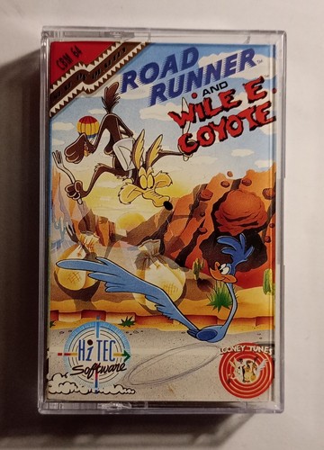 ROAD RUNNER WILE E COYOTE - Hi-Tec - Commodore 64 C64 C128 - TESTED See photos - Picture 1 of 8