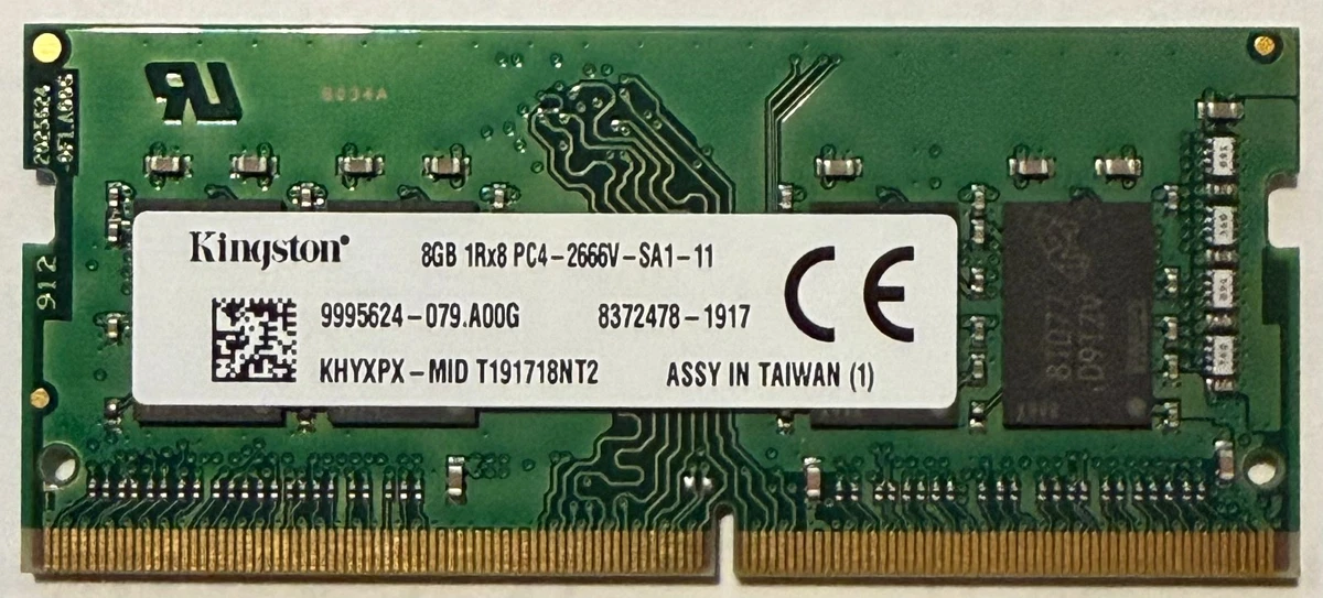 Kingston DDR4 SDRAM 8 GB Capacity per Module Memory (RAM) for sale