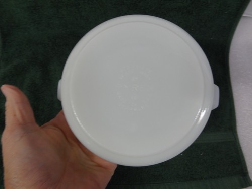 Vintage Pyrex Casserole Dish w Lid Green White Spring Blossom # 472  1-1/2 Pt - Picture 5 of 14