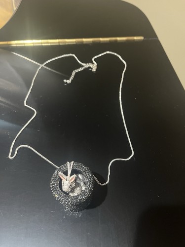 Kate Spade~Make Magic Rabbit in Hat Statement Necklace with pink case 2010 RARE - Picture 6 of 9