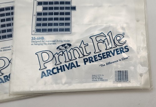 Print File 35mm Archival Negative Preservers 35-6HB Lot Of 2 50 Total Oversized - Bild 3 von 4