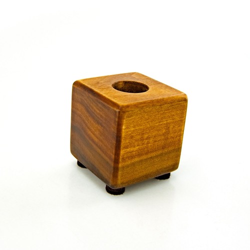 Bloque de madera soporte para bolígrafo individual artesanal teñido madera maciza - Imagen 6 de 19