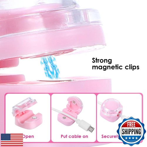 cobee 6 Pcs Magnetic Cable Holder, Under Desk Cable Clips Management, Adhesiv - Afbeelding 2 van 5