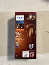 Philips 60W/8W LED ST19 Dimmable Vintage Edison Light Bulb Soft White