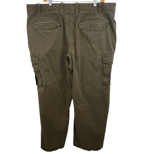Eddie Bauer Pants Mens Utility Fit Cargo Pockets Olive Green 42x30 Military - Picture 3 of 10