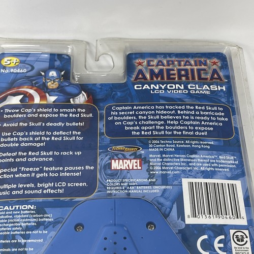 2006 Techno Source Marvel Heroes Captain America Canyon Clash LCD Handheld Game - Picture 7 of 8