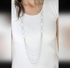 Paparazzi  Industrial Circus Green Necklace and Earring Set