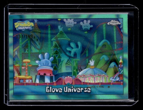 GLOVE UNIVERSE 2025 Topps Chrome SpongeBob SquarePants TEAL REFRACTOR #/199 - Picture 1 of 2