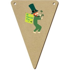 5 x 140mm &#39;St Patrick&#39;s Day Leprechaun With His Flag&#39; Bunting Flags (BN00087317)