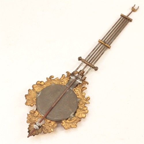 German Smiling Sun Wall Clock Pendulum bob 6.4 oz. 13-1/16 in - Antique - XC517 - Picture 2 of 3