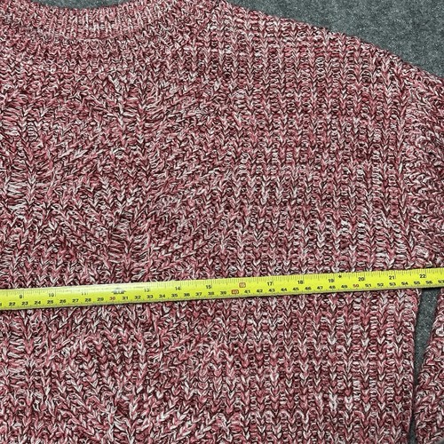 ABOUND Damen Oversize Cropped Langarm Strick Pullover Gr. Medium Rosa / Rot - Bild 9 von 9