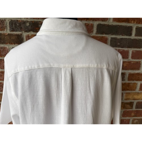 Kids' Ralph Lauren Short Sleeve Cotton Piqué Button-Down Shirt - white - size XL - Picture 6 of 12