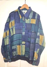 Vtg. NWT OGGI Fine Menswear Atlantic City Retro Graphic Geometric Shirt Sz. XL