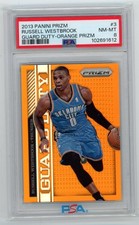 2013 Prizm RUSSELL WESTBROOK /60 Orange Refractor #3 PSA 8 *POP 1* Thunder O938