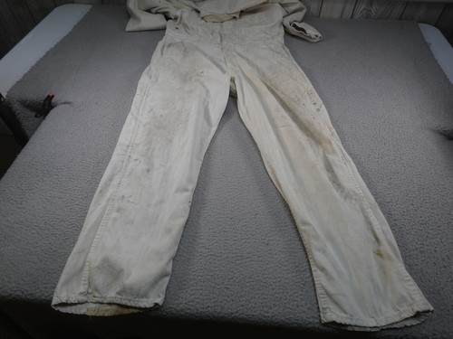 Vintage Coveralls Mens 44 White Workwear Jumpsuit Painter Painting 90s Work - Picture 2 of 20
