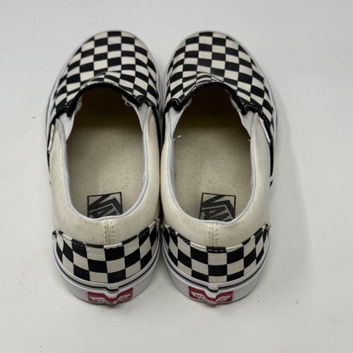 Vans Old Skool Sneakers Shoes Womens 8 Cream Black Checkerboard Slip On Casual - Picture 11 of 18