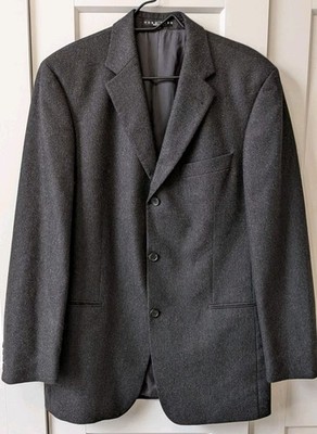 Hugo Boss Einstein Men's 40L Blazer 90% Virgin Wool Cashmere Charcoal Gray USA