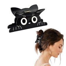 Cat Hair Claw Clips - Cute Kawaii Funny Cat Style for Girls  Women, Acrylic ...