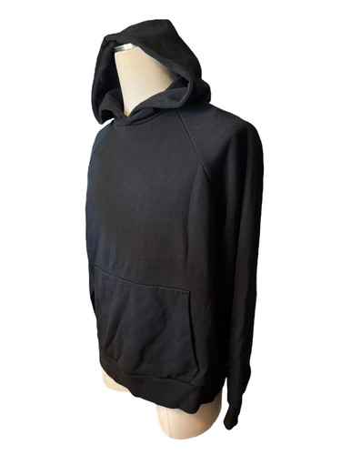 Everlane NEU Track Hoodie schwarz große Bio-Baumwolle Tasche Sweatshirt - Bild 2 von 8