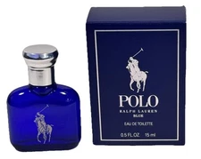 Ralph Lauren Polo Blue Men EDT Mini 0.5 Oz/15 Ml Splash New In Box