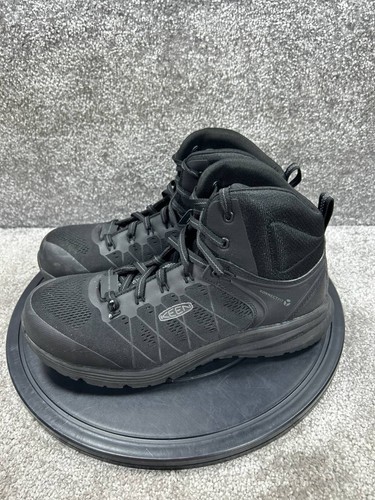 Keen Shoes Mens Size 12 D Vista Energy Mid Carbon Toe Work Black Slip Resistant - Picture 1 of 7