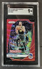 Steph Curry 2024-25 Panini Prizm Monopoly - Red Wave - #83 - SGC 9