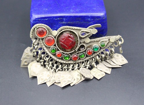 Vintage Afghan Hair Clip, Body Hair Jewelry, Belly Dance Tassels Hairclip, Bird - Picture 2 of 9