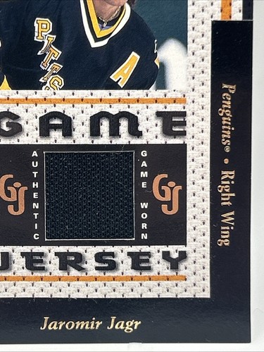 1996-97 Upper Deck Game Jersey Black-Jaromir Jagr 1:2500!🔥RARE🔥 - Picture 4 of 10
