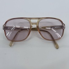 Vintage Safilo Elasta 651 Gold Translucent Pilot Aviator Glasses FRAMES ONLY