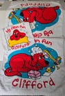2Pc Clifford the Big Red Dog 2002 Bath Towel & Face Cloth 100% Cotton Never Used