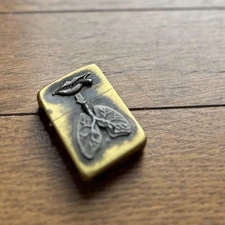 Brass Zippo God Bless You Vintage Collectible Used