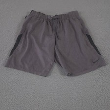 Nike Shorts Mens Medium Gray Contend 9" Volley Swim Heathered Mesh Liner Pockets