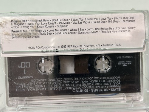 ELVIS PRESLEY 50 Years 50 Hits Music Cassette Tapes New/Sealed 1985 RCA Records - Picture 7 of 10