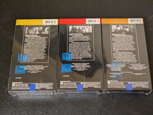 Charlie Chaplin Sealed VHS Centennial Collection CITY LIGHTS MODERN TIMES GOLD - Picture 2 of 6