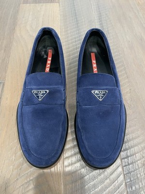Prada Blue Suede Driver Loafers Shoes Moccasin Size 36  display picture 1