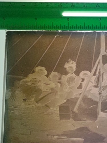 Raro!!Antico negativo in vetro di soldati da campo del dopoguerra 4"X5" - Foto 4 di 5