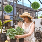 2Pcs hanging grass plant simulate green balls Artificial Hanging Grass Balls