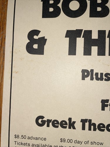 VINTAGE BOB MARLEY AND THE WAILERS ORIGINAL KONZERT POSTER GRIECHISCHES THEATER UC BERKELEY - Bild 8 von 12